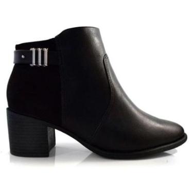 Imagem de Bota Feminina Comfortflex Salto Bloco Plus Preta - 2492-Feminino