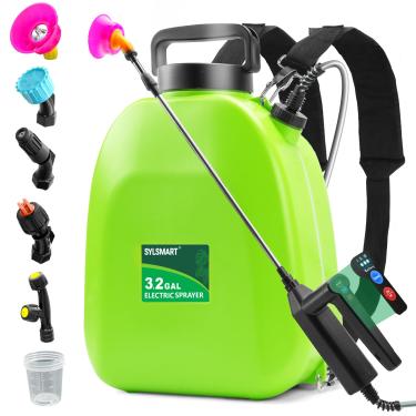 Imagem de Pulverizador de mochila movido a bateria, 7 litros, pulverizador elétrico de gramado e jardim com 4 bicos, 3 modos, recarregável por USB, pulverizador portátil de quintal para herbicida, fertilizante