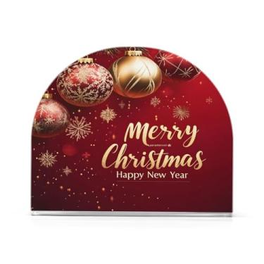 Imagem de xigua Suporte de guardanapo de bola de decoração de Natal para mesas, porta-guardanapos de papel de placa acrílica elegante, dispensador de papel de seda independente moderno para sala de jantar, sala