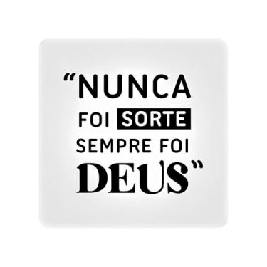 Imagem de Luminária Slim Box “Sempre Foi Deus” – Luz Decorativa LED/Fluorescente | Frase Inspiradora | Decoração de Parede ou Mesa | Presente Criativo Para Casa e Escritório