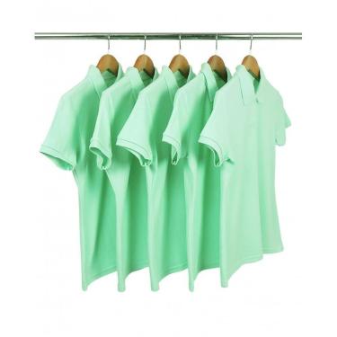 Imagem de Kit 5 Camisas Gola Polo Piquet Feminina Lisa-Feminino