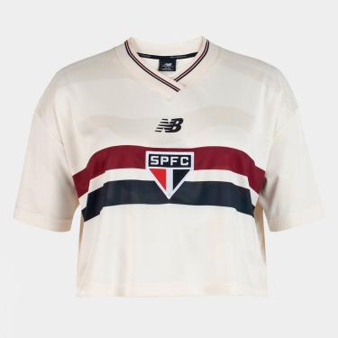 Imagem de Camisa Cropped São Paulo 25/26 New Balance Feminina-Feminino