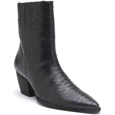 Imagem de Matisse Botas femininas casuais Caty bico fino com zíper no tornozelo salto médio 5 a 7,6 cm - preta, Preto, 41