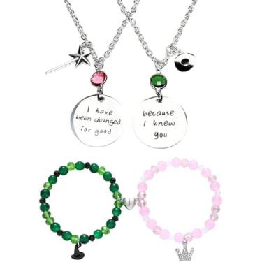 Imagem de Pulseiras de Amizade Elphaba Glinda - Acessórios para Parceiros BFF com Coroa e Chapéu Bruxa Design Único Ajuste Flexível Premium Ideais Presentes Fãs Decoração Vestuário