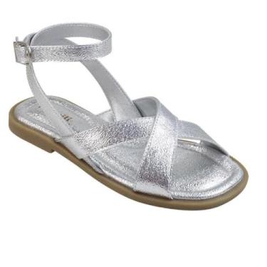 Imagem de Sandália Infantil Feminina Vick Tornozelo Prata