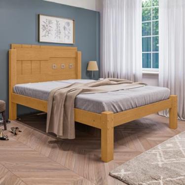 Imagem de Cama de Casal Naturalle Modelo Letícia com Cabeceira em MDF