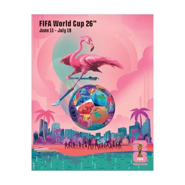 Imagem de HONAV Ímã com logotipo do torneio da Copa do Mundo da FIFA – Ímã oficialmente licenciado da Copa do Mundo da FIFA – Design vibrante da cidade anfitriã – Fixação forte durável – Perfeito para