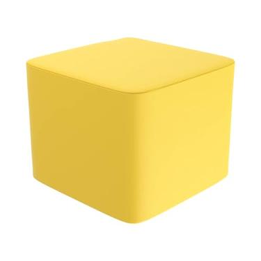 Imagem de Children's Factory FlexCube versátil 3 em 1, cadeiras infantis mistas, sofás, otomanos e cubos de canto, cheio de espuma e resistente à água, assento flexível para sala de aula, otomano amarelo