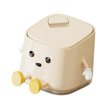 Imagem de Ｂｅｓｇａ Lixo de mesa pode desperdiçar lixo de desenho animado tipo tampa de lixo lixo lixo para mesa de café sala de estar em casa de cozinha sala de estudo, Sentado