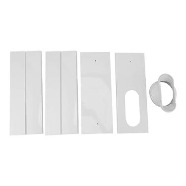 Imagem de ZJchao Kit de Ventilação para Janela de Ar Condicionado Placa de Vedação de PVC Ajustável Universal para Janelas Deslizantes Fácil Instalação Economia de Energia Durável Leve (4 Placas para