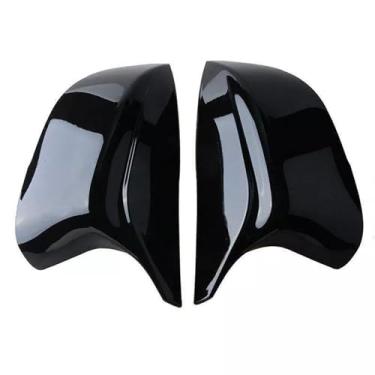 Imagem de Tampa do espelho retrovisor de porta compatível com Infiniti Q50 Sedan 2014-2020 Q60 Q70 QX30 QX50 2015-2020, substituição de acabamento de capas de espelho lateral (preto brilhante)