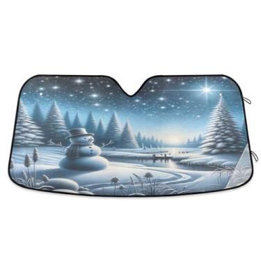 Imagem de Toldo de sol automático noturno de inverno para para-brisa frontal proteção UV para a maioria dos sedãs SUV caminhão grande