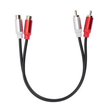 Imagem de Cryfokt Cabo de Extensão de Som Banhado a Ouro Macho para Fêmea para TV CD DVD Player, Liga de Zinco Durável, Baixa Perda de Sinal, 11,81 pol., para Apresentações de Palco