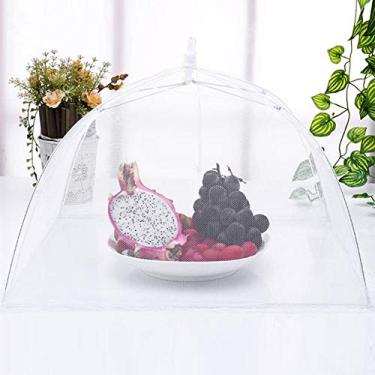 Imagem de Phefop Capas de Guarda-chuva para Alimentos 2 Peças, Prato de Servir Cobre Barraca de Comida de Malha Com Cordão para Ambientes Internos e Externos, Capa de Rede Anti-mosca Lavável para Festas