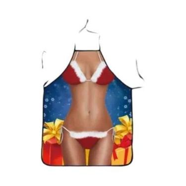 Imagem de Avental De Natal Sem Mangas 50x70cm Não Tecido Engraçado Decoração De 