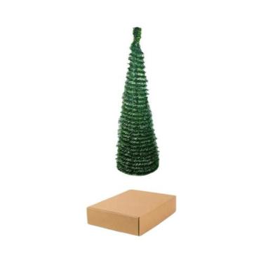 Imagem de Árvore De Natal Falsa Dobrável De 5 Pés Decoração De Inverno Para Inte