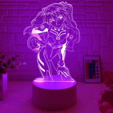 Imagem de Luz noturna LED 3D Neons Genesis Evangelions Asukas Langleys - Yiweisa