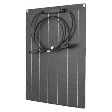 Imagem de Fabater Carregador de Painel Solar de Silício Monocristalino, Carregador Solar Flexível 30W 18V ETFE para Bateria de 12V para Viagem de van de Acampamento RV, Saída MC4s