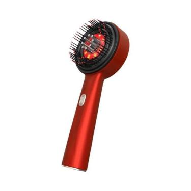 Imagem de Pente Massageador De Couro Cabeludo Com Luz Infravermelha, Aplicador E