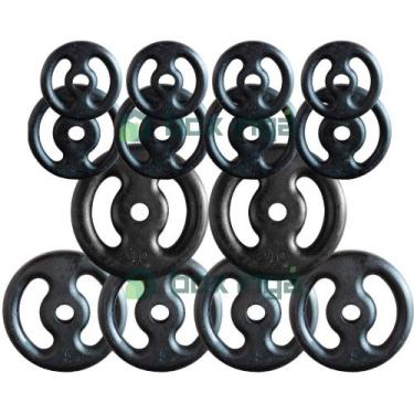 Imagem de Combo com 14 Anilhas de Ferro Fundido - 60 Kg - BOX INGÁ