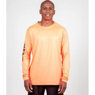 Imagem de Camiseta Masculina Manga Longa Shark Beach Tennis Uv - Laranja - G (Br)-Unissex
