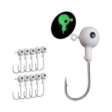 Imagem de 10 Peças De Anzóis Jig Head Para Pesca, Para Iscas Artificiais Macias,