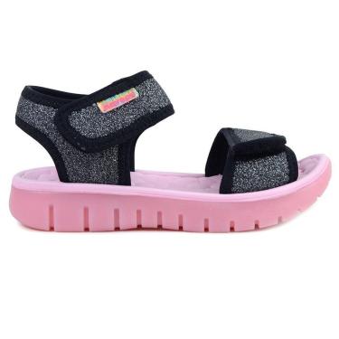 Imagem de Sandalia Infantil Menina Novope Preto Mescla - 850015-Feminino