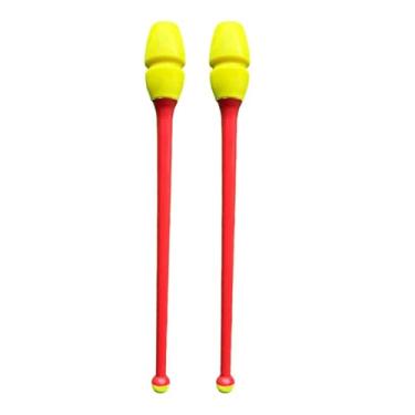 Imagem de Aymzbd 2 Bastões de Ginástica, Equipamento de Fitness, 35 Cm de Comprimento, Aparelho de Treinamento de Borracha para Adultos, Aparelho de Treinamento para G, Style H