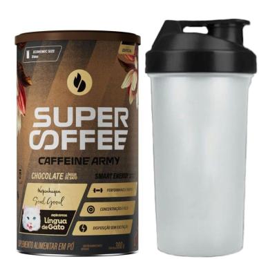 Imagem de SuperCoffee Lingua de Gato 380g Coqueteleira - Caffeine Army-Unissex