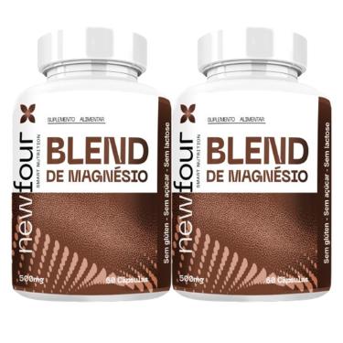 Imagem de Kit 2x Blend de Magnésio de Malato Quelato Treonato 60 Caps 500mg NewFour-Unissex