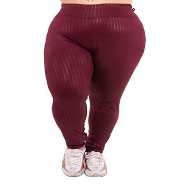 Imagem de Calça Legging Plus Size Cirre 3d Poliéster Confortável-Feminino