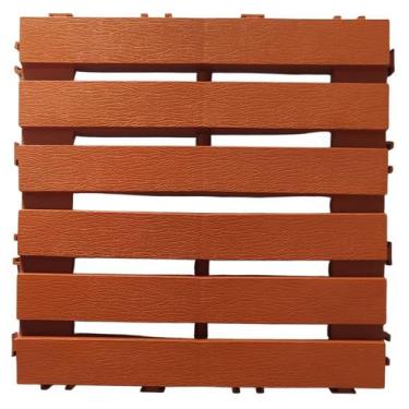 Imagem de 12 deck modular plastico textura madeira 30x30x2,5 cm maxx premium - W
