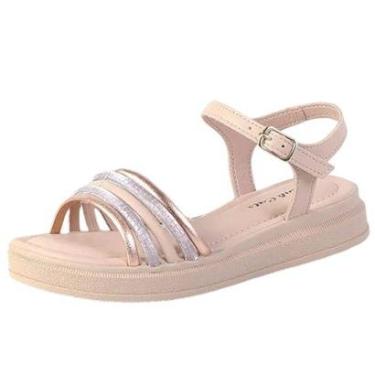 Imagem de Sandalia Infantil Menina Flatform Tira de Brilho Pink Cats-Feminino