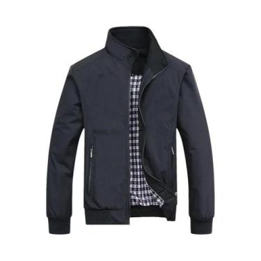 Imagem de Jaqueta Bomber Slim Fit Masculina Casual Moda Sólida Primavera Outono 