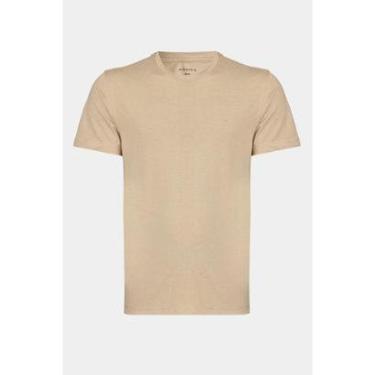 Imagem de Camiseta Aramis Manga Curta Algodão Básica Areia-Masculino
