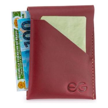 Imagem de Mini Porta Cartão Carteira Masculina 10x7cm Couro Legítimo - Ello Grif