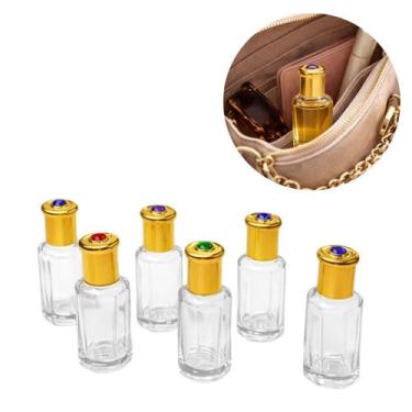 Imagem de 6 Frascos Vidro Roll On Para Perfume Cosmético Portátil 12ml - Freecom