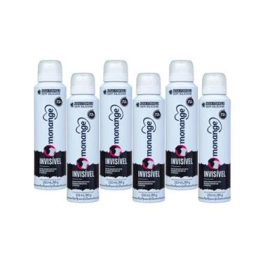 Imagem de Kit Desodorante Aerossol Invisível Monange 150ml - 6 UN
