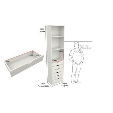 Imagem de Armário Colmeia Mirela M20 100% Mdf (gaveta Lojas Expositor) - VETORIA