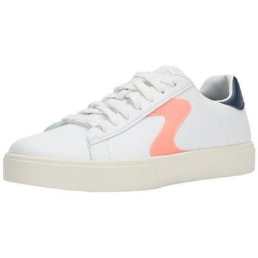Imagem de Skechers Eden Lx-Feeling Fierce feminino, Branco Duraleather Navy Pink Trim, 34