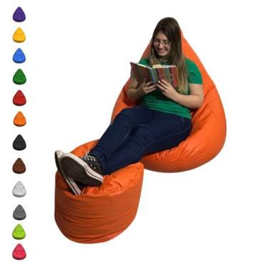 Imagem de Puff Pera Gigante C/ Apoio De Pés Enchimento Material Sintético - Merc