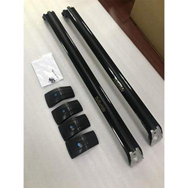 Imagem de YiXi-Partswell 2 peças de rack de teto travável barras transversais bagageiro alumínio adequado para Kia Telluride 2019-2021- preto