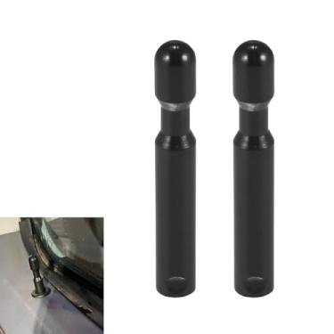 Imagem de Icyfond 2 maçanetas de fechadura de porta de carro, OEM FODZ-5421850-A, tampa de pino de trava interna automática, maçaneta de trava de porta compatível com Ford F-150, Explorer, Taurus (preto)