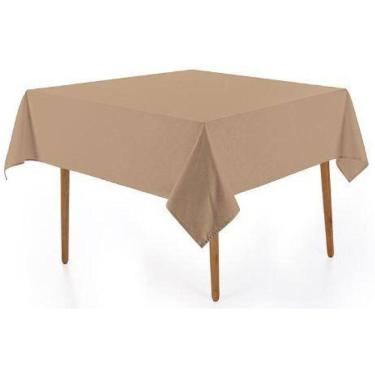 Imagem de Toalha De Mesa Quadrada 8 Lugares Alamanda Marrom Karsten