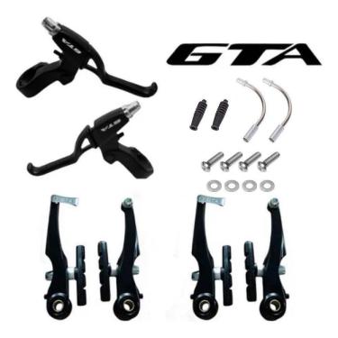 Imagem de Freio V-Brake Para Bicicleta Com Manete Alumínio Preto