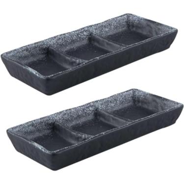 Imagem de Conjunto de tigelas de cerâmica para sobremesa, tigelas de imersão de cerâmica, pratos quadrados para molho, tigelas de molho, tigelas de molho pequenas de 10 cm, para molho de tomate, soja, vinagre