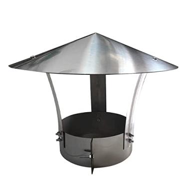 Imagem de Capa de chaminé externa, capô de chaminé, capô de telhado, capô prático de chaminé de aço inoxidável, tampas de tubo de fumaça, tampa de chuva galvanizada, tampa de chuva superior