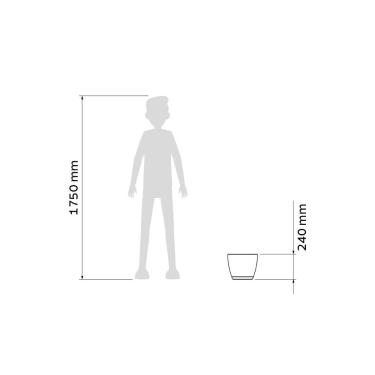 Imagem de Vaso Tramontina Asteca em Polietileno Bege com Prato 24 cm