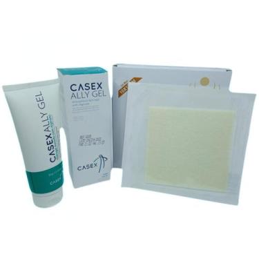Imagem de Kit 1 Hidrogel Ally Gel Casex 85g + 1 Curativo Alginato de Calcio E Só