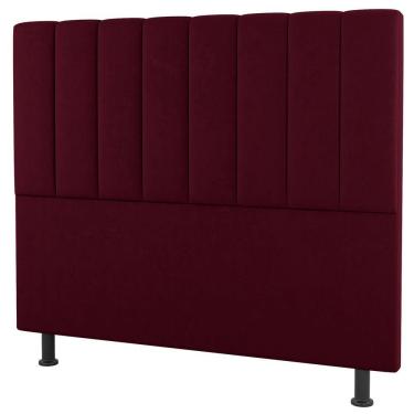 Imagem de Cabeceira Cama Box Casal Queen Size Cora 160Cm Suede Bordô